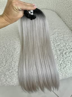 MICRO KERATIN Russian Hair Extensions Ombre #1/Grey MICRO KERATIN Russian Hair Extensions Ombre #1/Grey