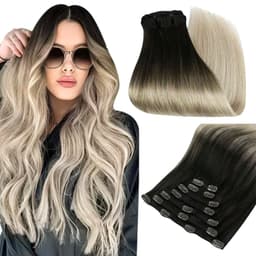 Clip-On Diamond Ombre #1B Silver Clip-On Diamond Ombre #1B Silver