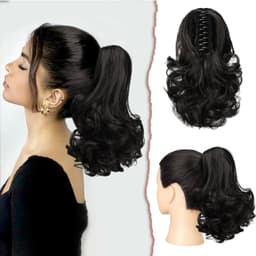 Cozi de Volum Ondulate Negru Natural Cozi de Volum Ondulate Negru Natural