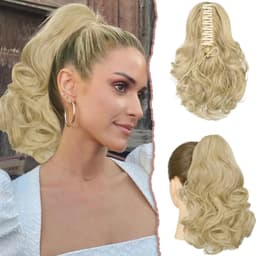 Cozi de Volum Ondulate Blond Deschis Cozi de Volum Ondulate Blond Deschis