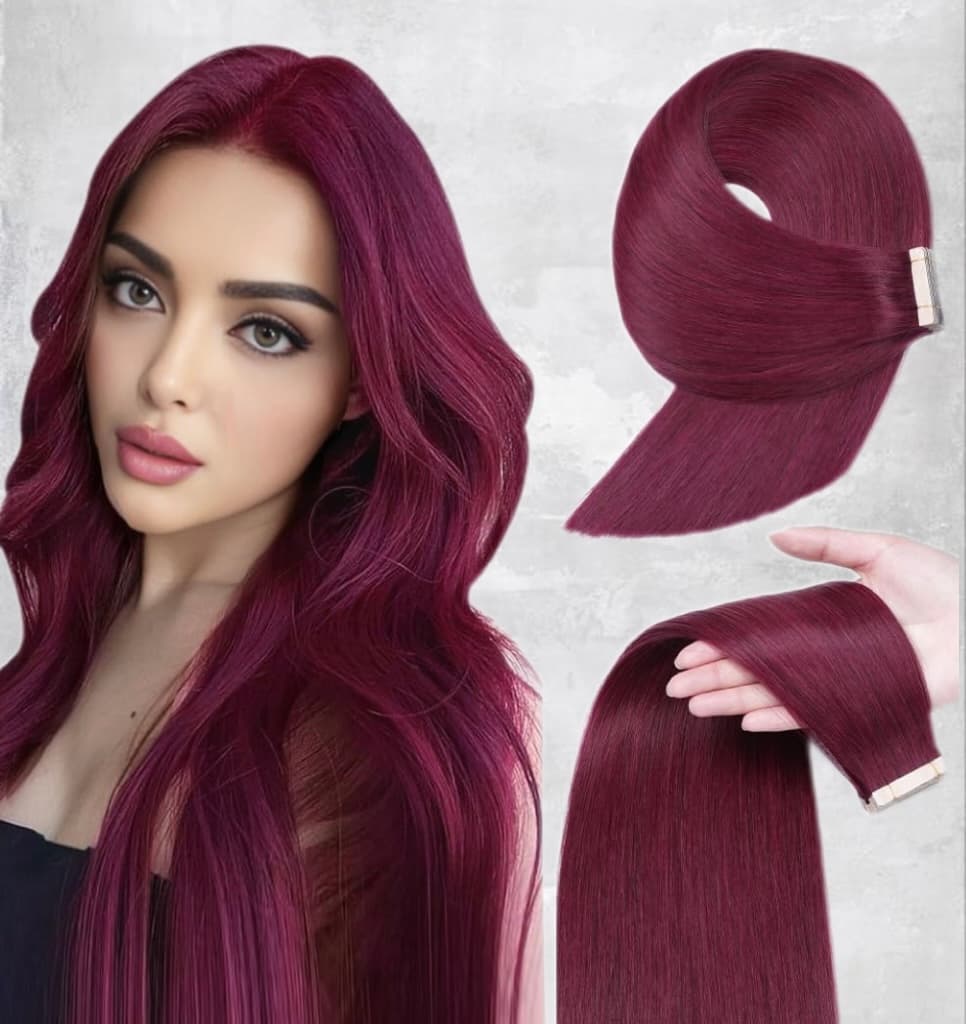 Tape In Black Collection Burgundy Tape In Black Collection Burgundy