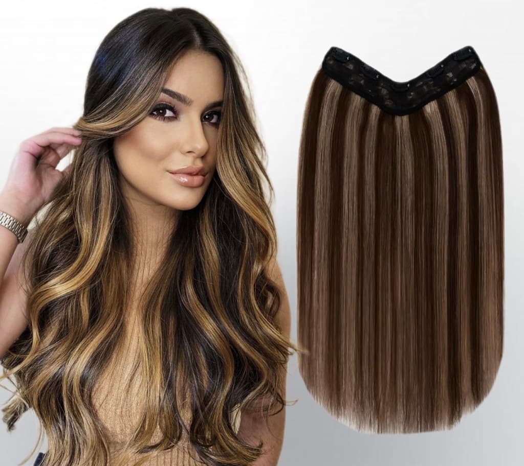 Trese de Par Natural V-Shape Diamond Balayage #2/#8 Trese de Par Natural V-Shape Diamond Balayage #2/#8