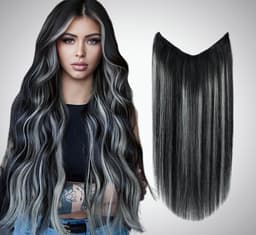 Trese de Par Natural V-Shape Diamond Balayage #1B/Light Grey Trese de Par Natural V-Shape Diamond Balayage #1B/Light Grey