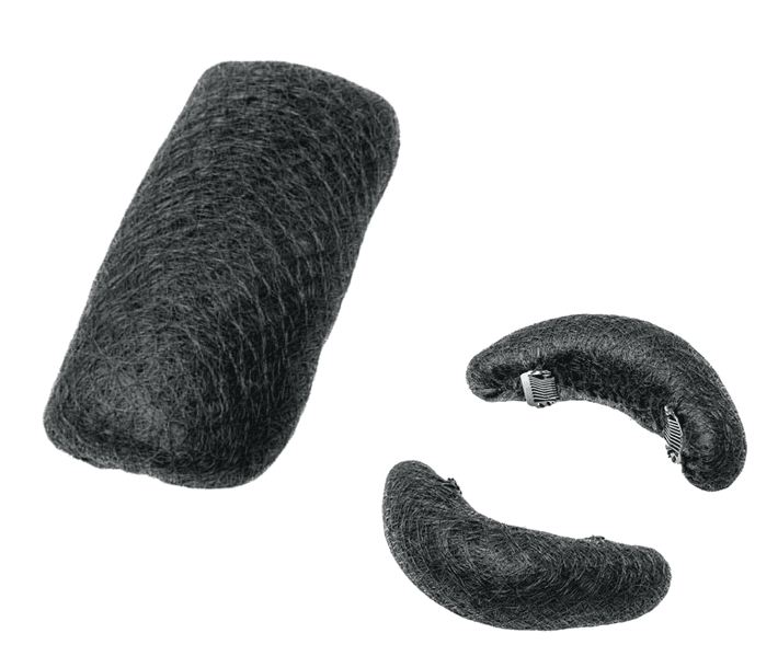 Set 3 bureti din par natural pentru coc Negru Set 3 bureti din par natural pentru coc Negru