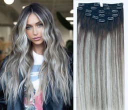 Extensii Clip-On Luxe Balayage #9/ Light Grey Extensii Clip-On Luxe Balayage #9/ Light Grey