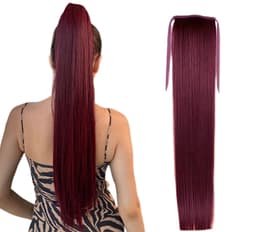 Coada de Par cu Bentita Luxe #Burgungy Coada de Par cu Bentita Luxe #Burgungy