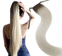 Coada de Par cu Bentita Luxe Ombre #7/Silver Coada de Par cu Bentita Luxe Ombre #7/Silver