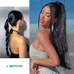 Coada de Par cu snur Dreapta Disco, 70 cm Coada de Par cu snur Dreapta Disco, 70 cm