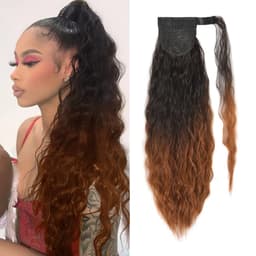 Coada de Par cu scai Ombre Saten Inchis/ Blond Arama CREATA Coada de Par cu scai Ombre Saten Inchis/ Blond Arama CREATA