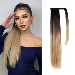 Coada de Par cu Scai Ombre Saten Mediu/ Blond Natural Coada de Par cu Scai Ombre Saten Mediu/ Blond Natural