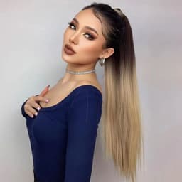 Coada de Par cu Scai Ombre Saten Mediu/ Blond Natural Coada de Par cu Scai Ombre Saten Mediu/ Blond Natural