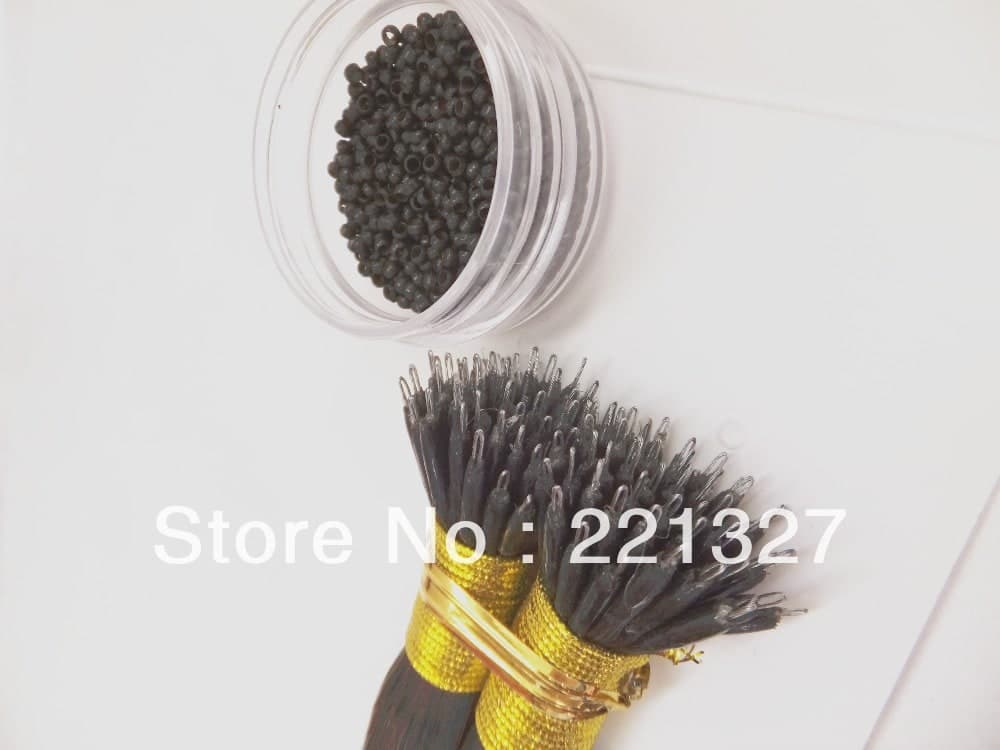 Extensii Nanoring Balayage #1B/ Grey/ #1B Extensii Nanoring Balayage #1B/ Grey/ #1B