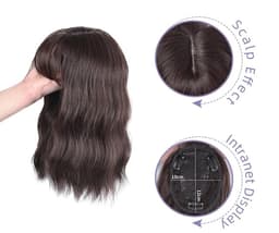 Dark Brown Partial wig with bangs #2 Dark Brown Partial wig with bangs #2