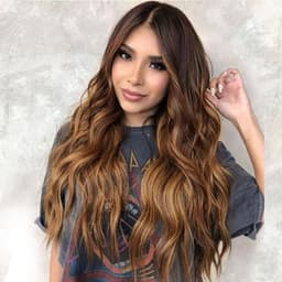 Natural hair wig Ombre Satin Dark / Blond Hazelnut Natural hair wig Ombre Satin Dark / Blond Hazelnut