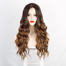 Natural hair wig Ombre Satin Dark / Blond Hazelnut Natural hair wig Ombre Satin Dark / Blond Hazelnut