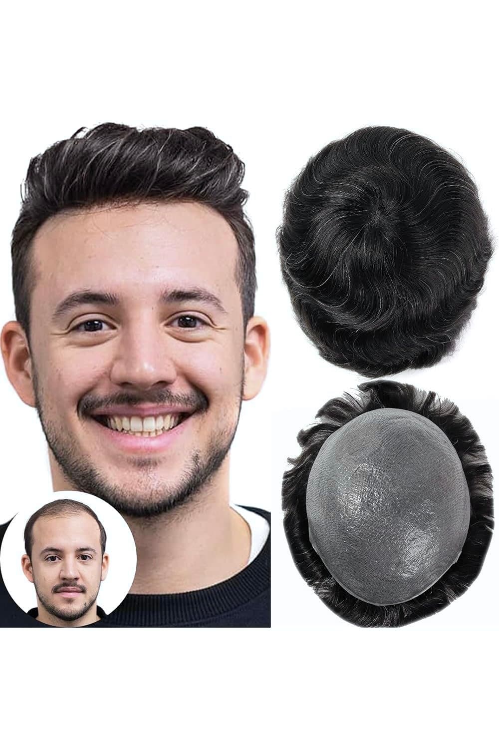 Peruca pentru barbati Grey Inchis Suvitat Peruca pentru barbati Grey Inchis Suvitat