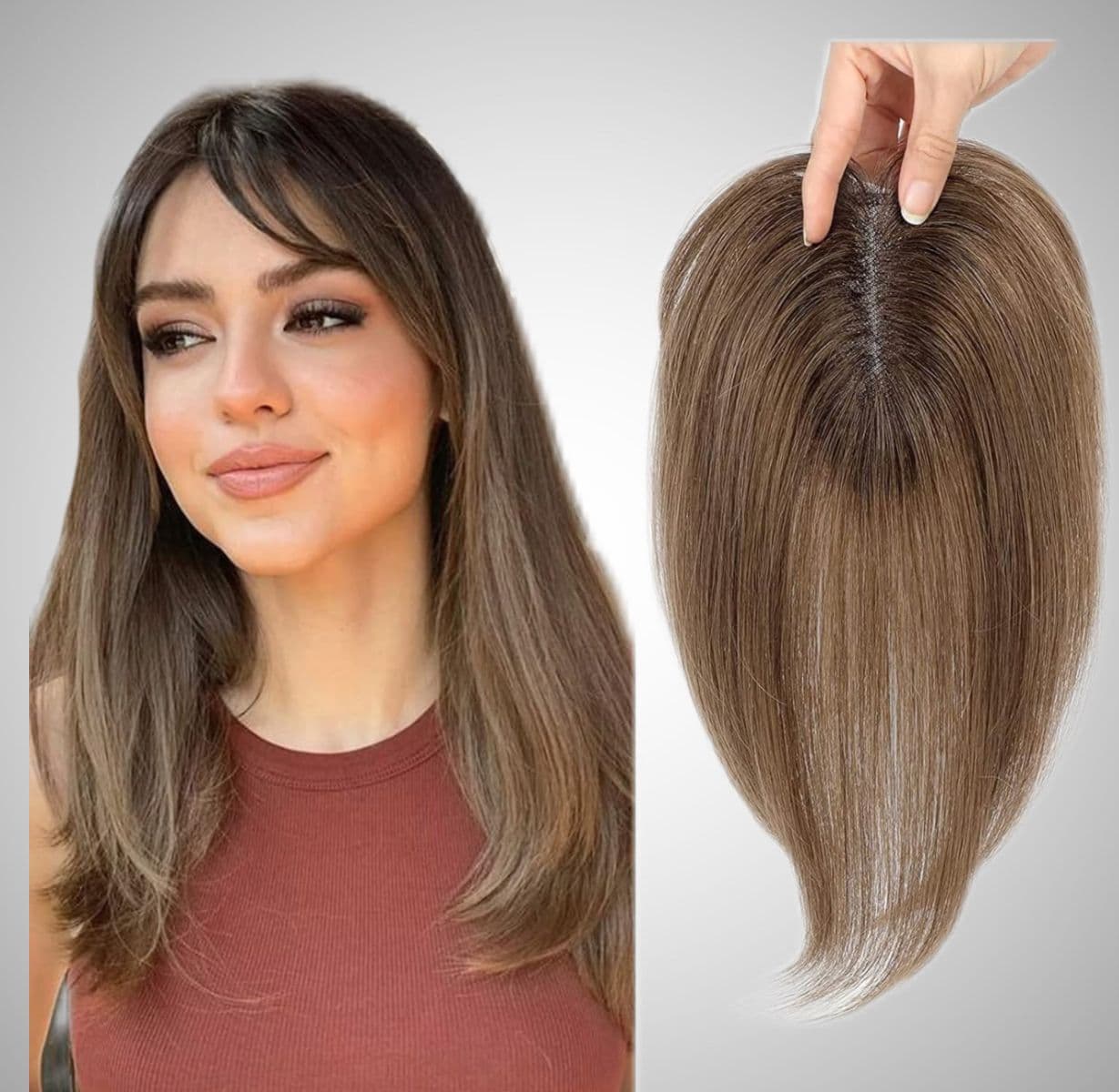 Peruca partiala cu breton Ombre #2/7 Peruca partiala cu breton Ombre #2/7