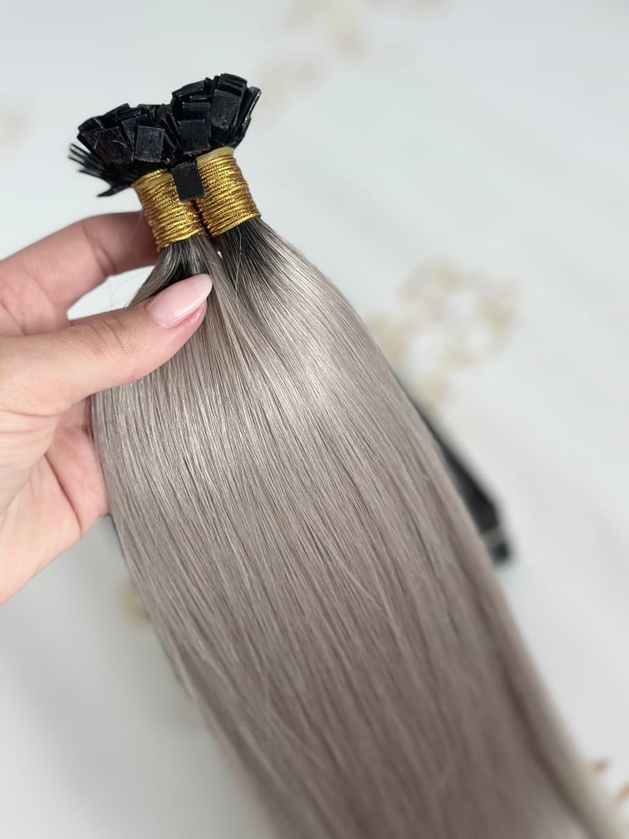 Extensii Cheratina Russian Hair Ombre #1/ Grey Extensii Cheratina Russian Hair Ombre #1/ Grey