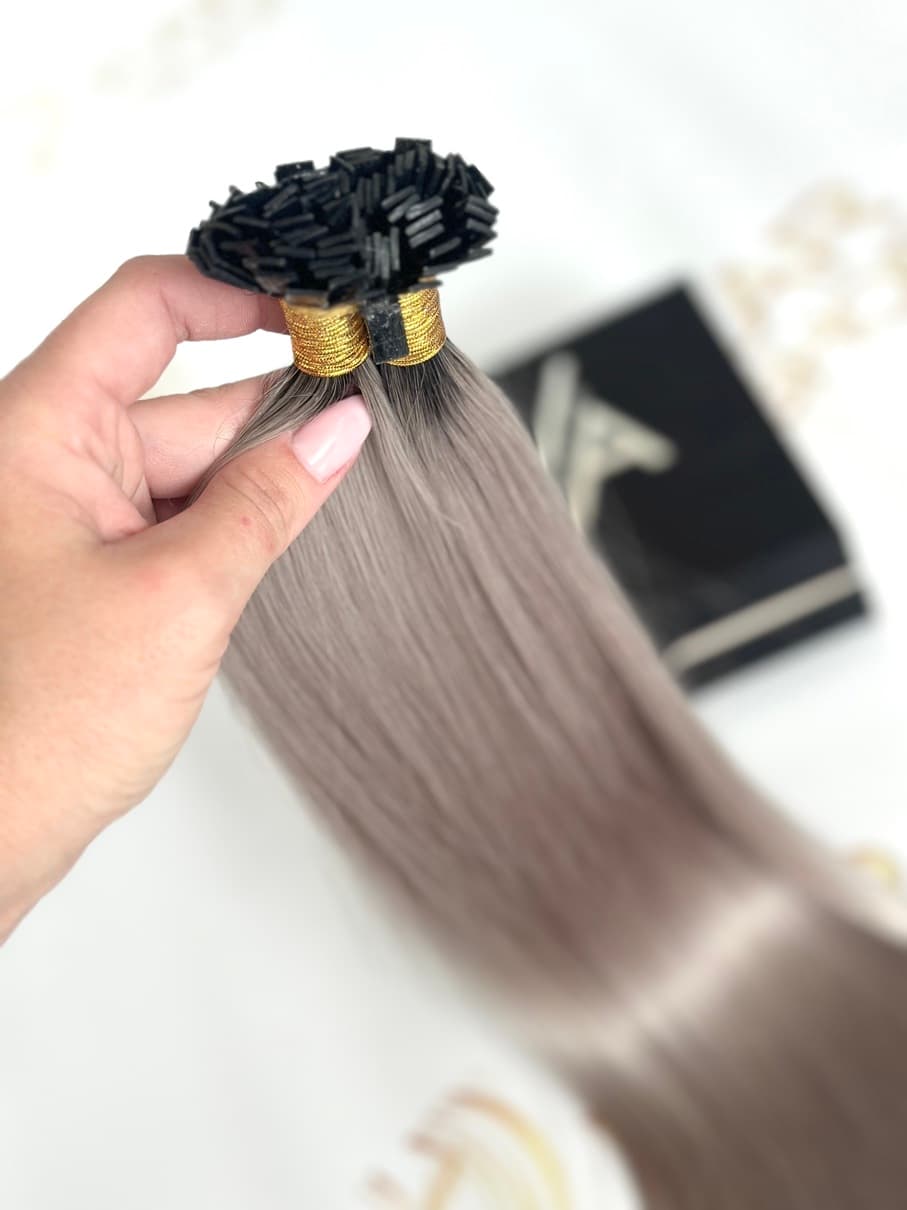 Extensii Cheratina Russian Hair Ombre #1/ Grey Extensii Cheratina Russian Hair Ombre #1/ Grey