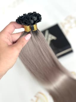 Extensii Cheratina Russian Hair Ombre #1/ Grey Extensii Cheratina Russian Hair Ombre #1/ Grey