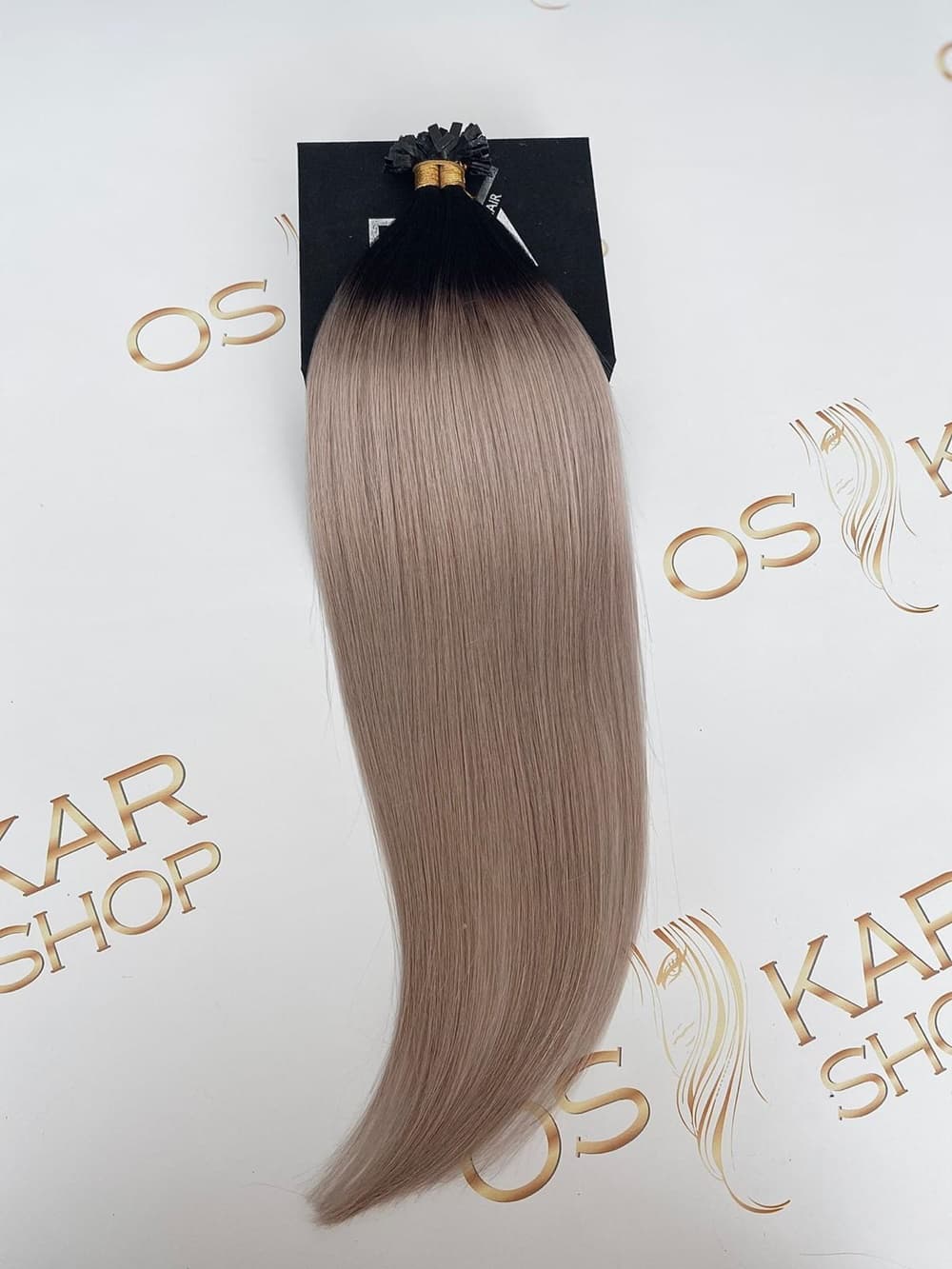 Extensii Cheratina Russian Hair Ombre #1B/ Grey Extensii Cheratina Russian Hair Ombre #1B/ Grey