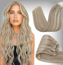 Extensii Microring Russian Hair Balayage #19/Silver Extensii Microring Russian Hair Balayage #19/Silver