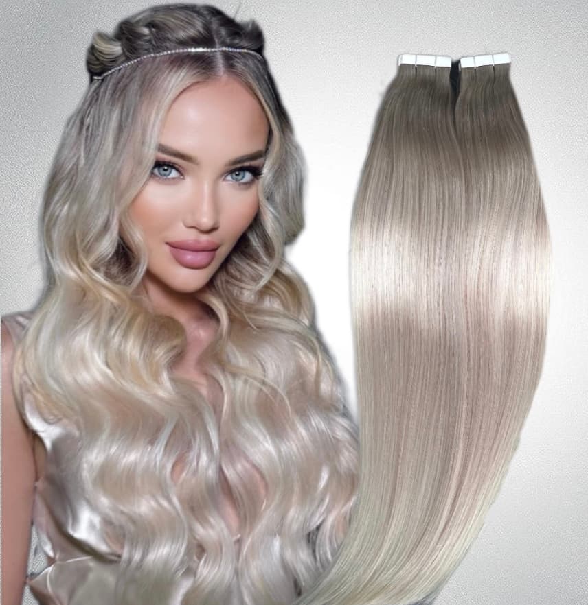 Tape In Black Collection Ombre #19/Silver Tape In Black Collection Ombre #19/Silver