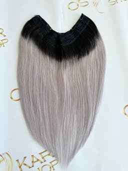 Trese de Par Natural V-Shape Luxe Ombre #1B/Grey Trese de Par Natural V-Shape Luxe Ombre #1B/Grey