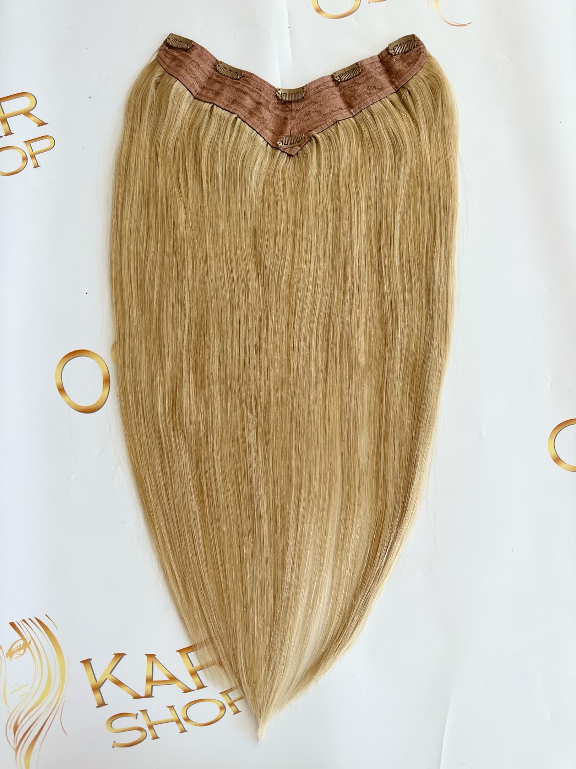 Trese de Par Natural V-Shape Diamond #20 Blond Bej Deschis Trese de Par Natural V-Shape Diamond #20 Blond Bej Deschis