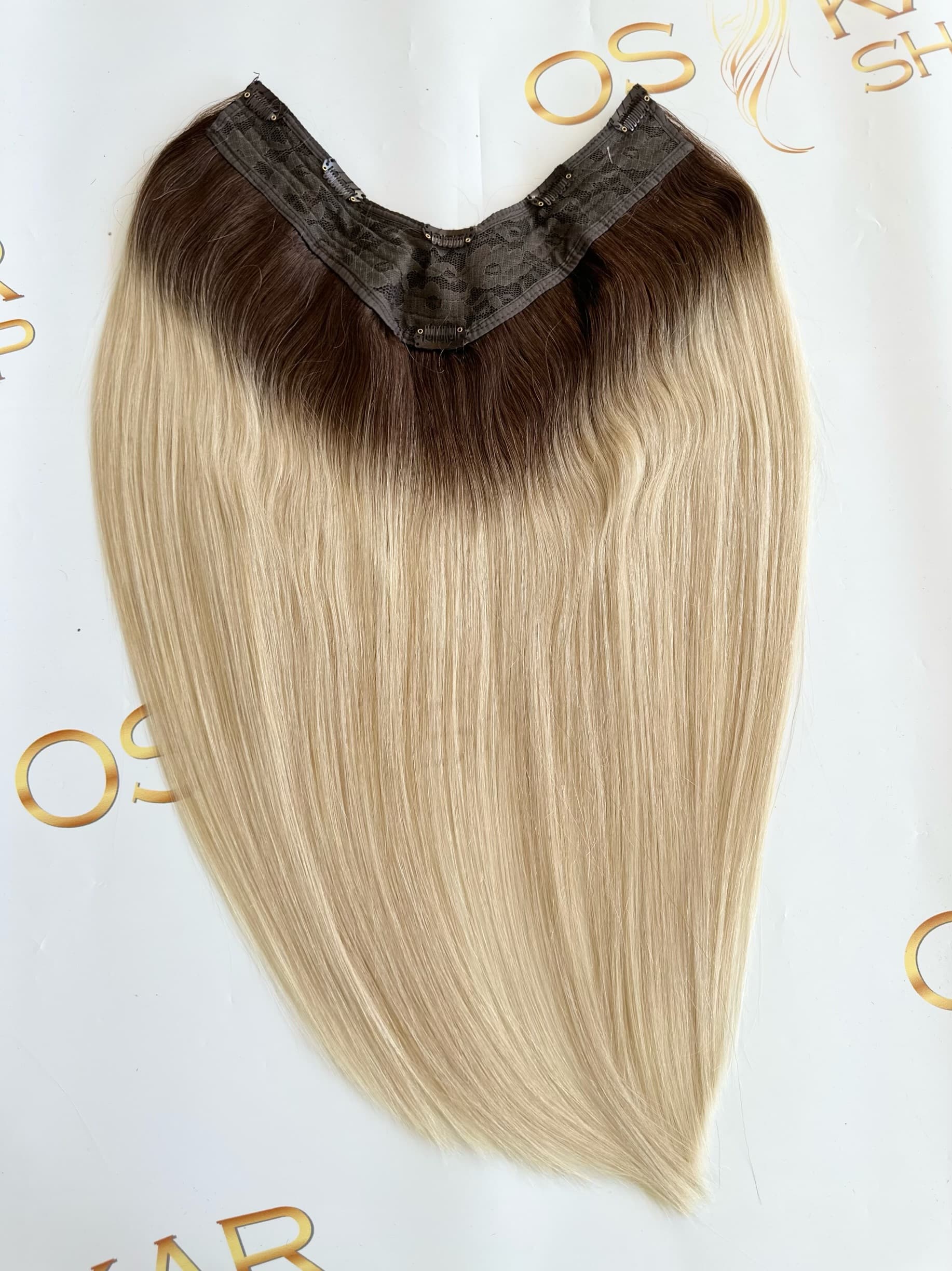 Trese de Par Natural V-Shape Diamond Ombre #8/Silver Trese de Par Natural V-Shape Diamond Ombre #8/Silver