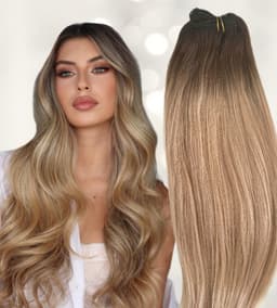 Extensii Clip-on White Platinum Ombre #4/20 Extensii Clip-on White Platinum Ombre #4/20